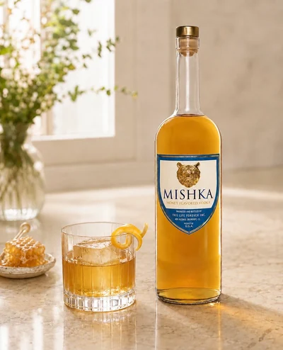 Honeyed Bear Hug, made with Mishka Honey.